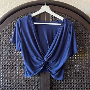 Body Language Wrap Crop Tee